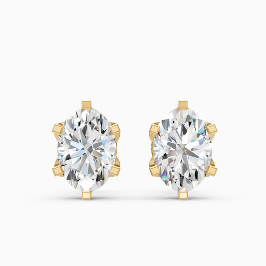 Celeste Oval Diamond Studs