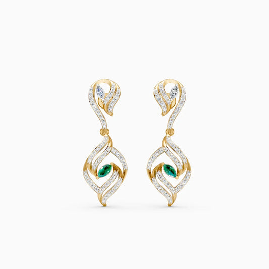 Whispering Leaf Lab Grown Diamond Earrings