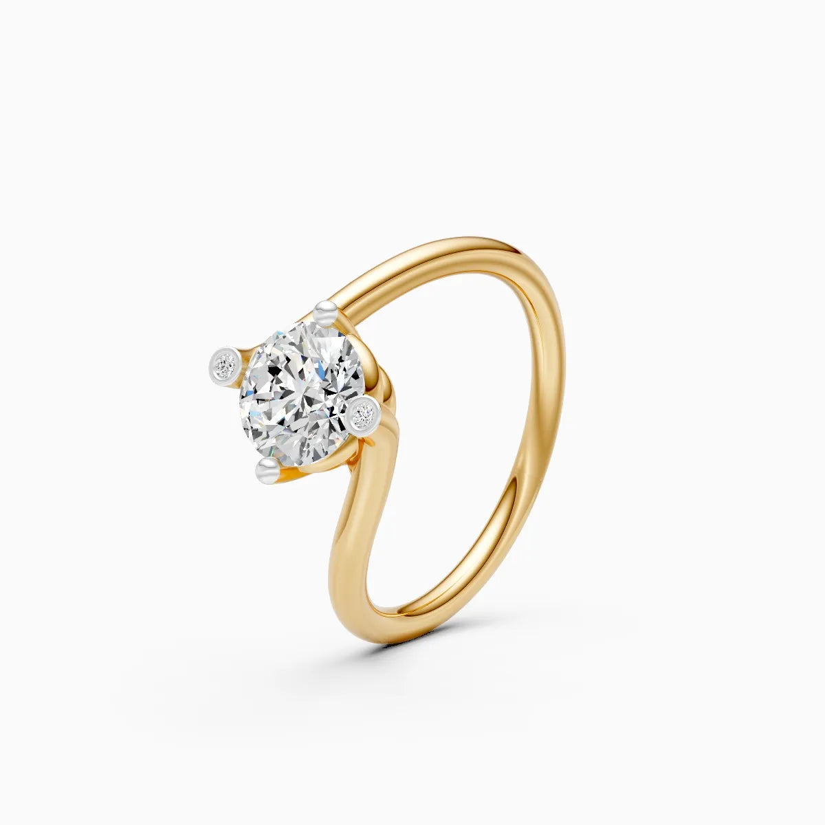 Classic Design Slim Band Solitaire Ring