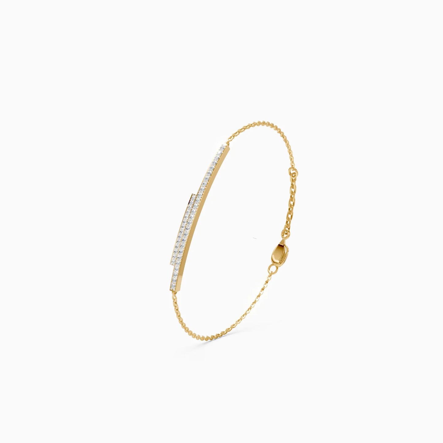 Two Line Chain lab Grown Diamond Bracelet