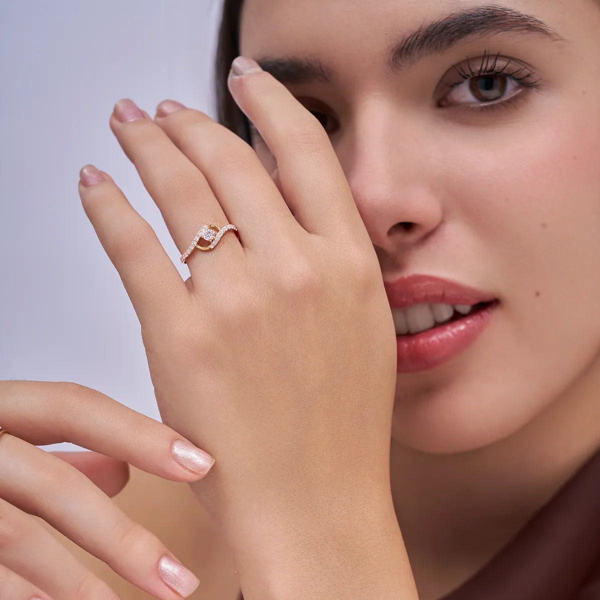 Dreamline Twirl Diamond Ring