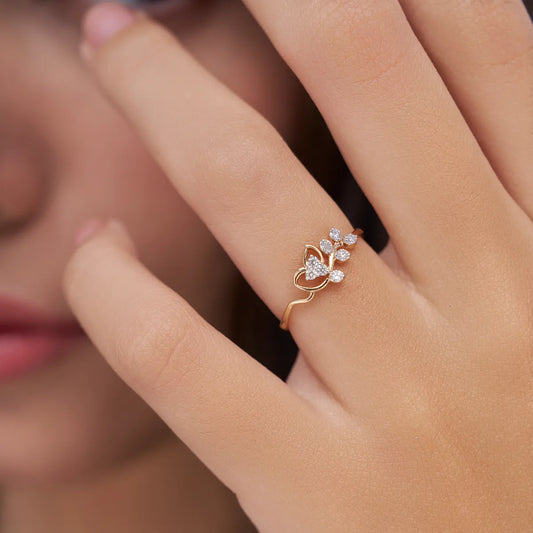 Floral Cluster Diamond Ring