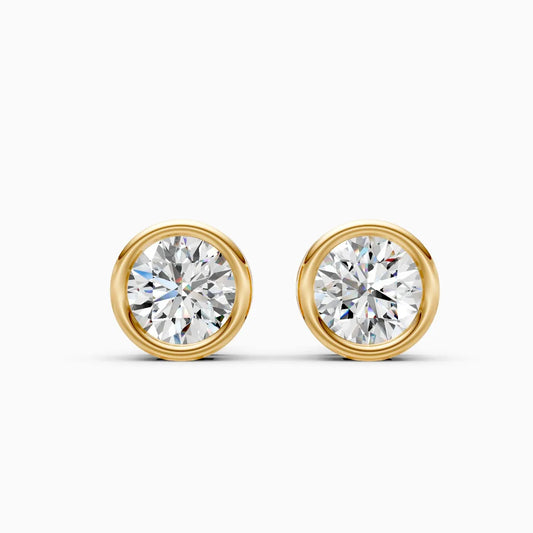 Everyday Glam Solitaire Diamond Stud Earrings