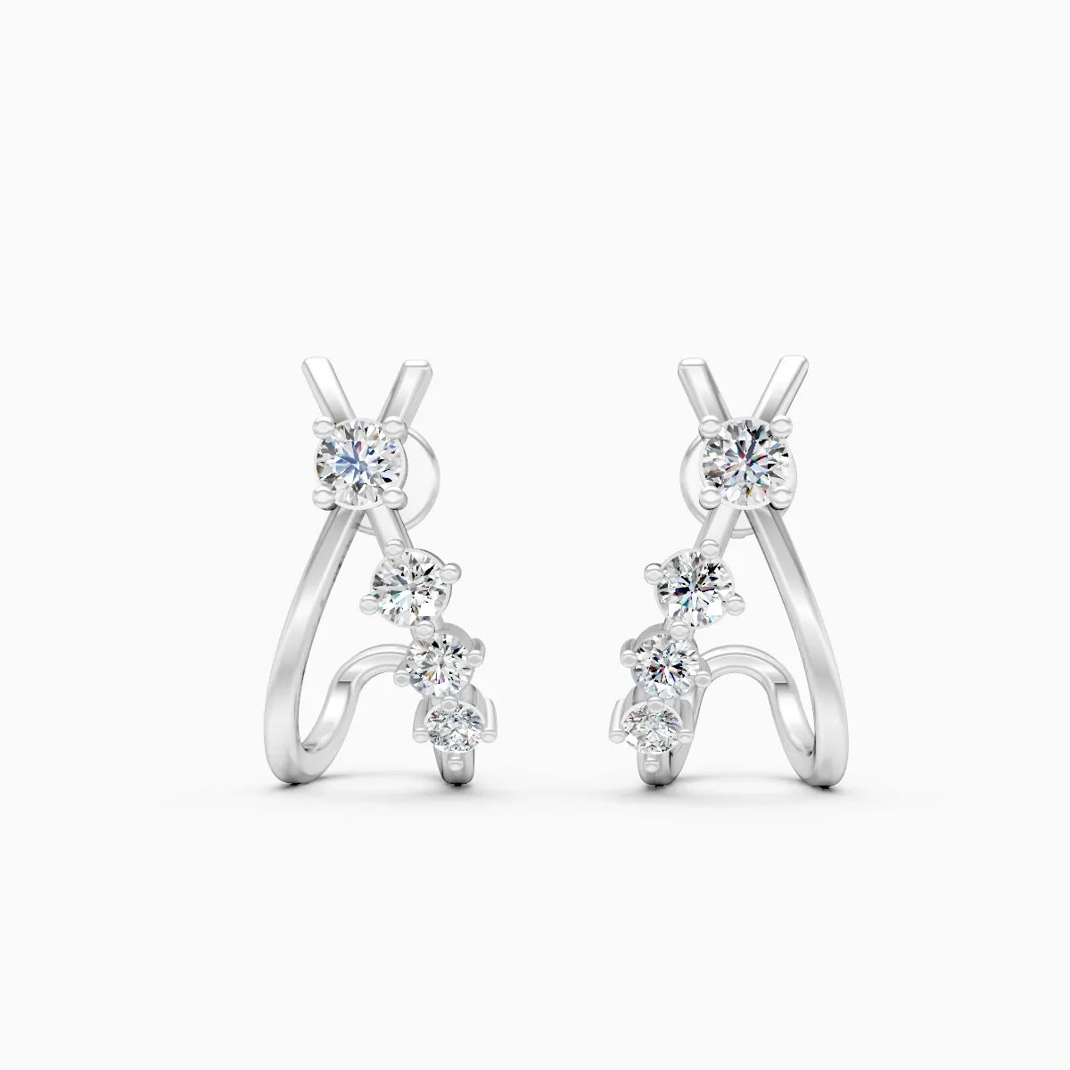 Grace Curve Lab Grown Diamond Earrings