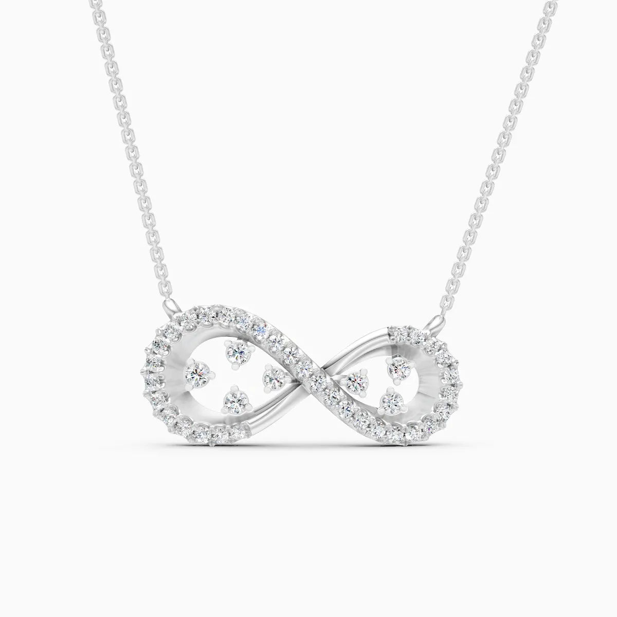 Infinity Embrace Delicate Diamond Necklace