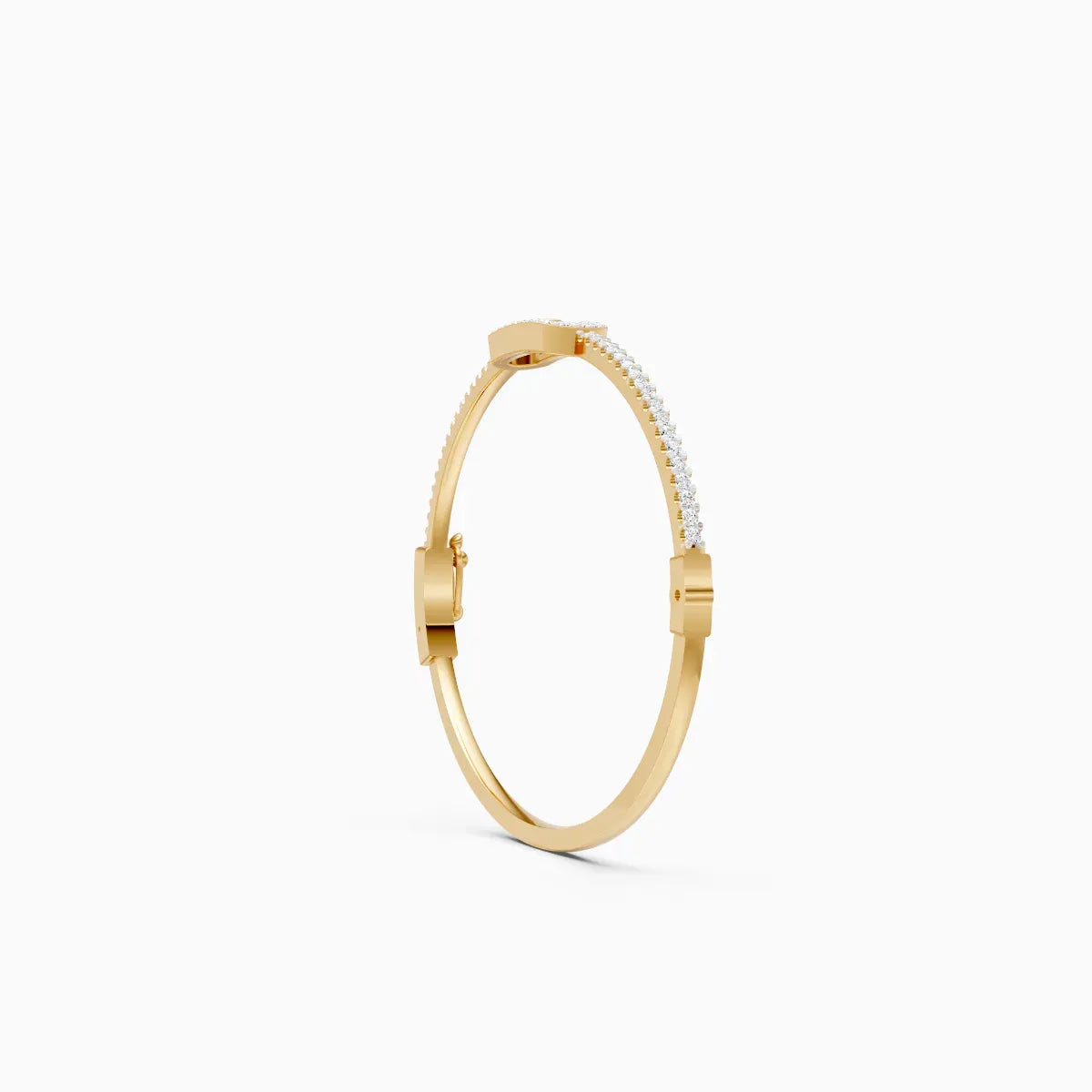 Sleek And Stylish Kada Style Diamond Bracelet