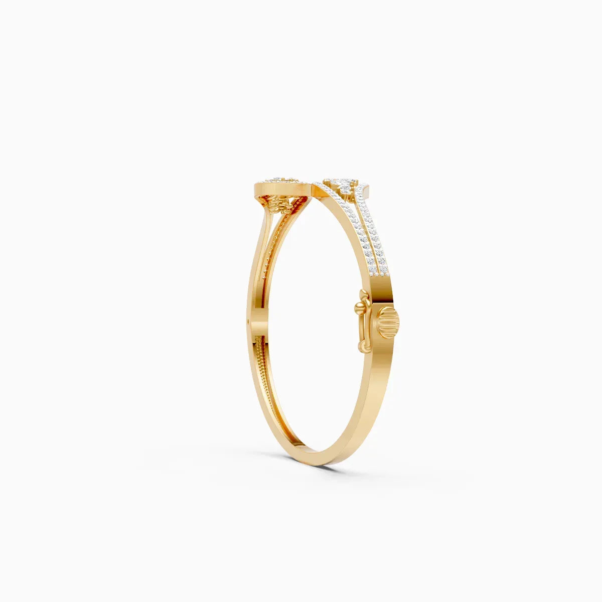 Stylish Leaf Shape Lab Diamond Bracelet