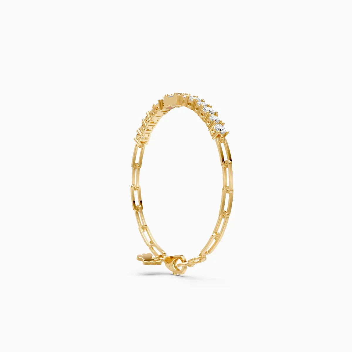 Sparkling Line Diamond Chain Bracelet