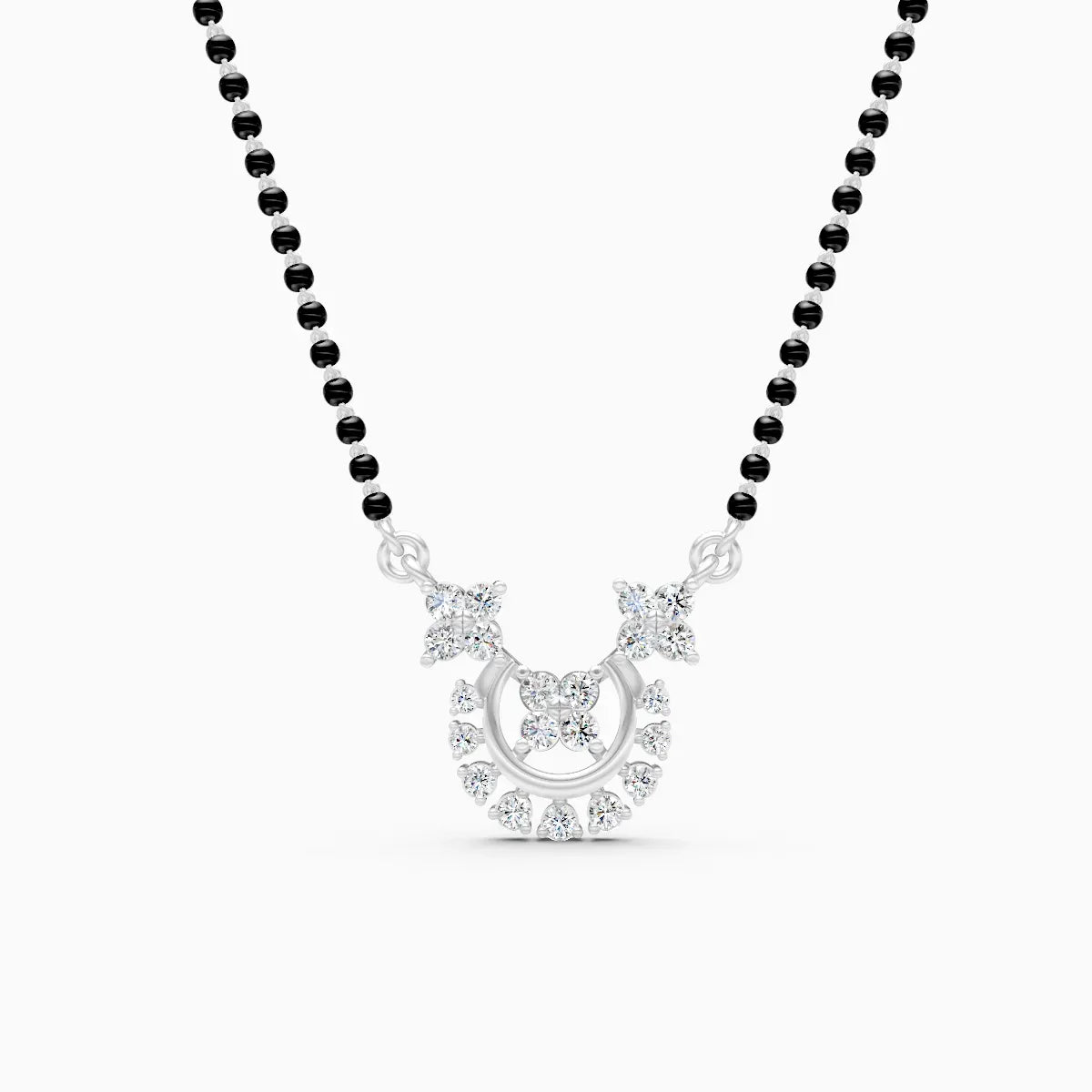 Round Lab Grown Diamond Bridal Mangalsutra