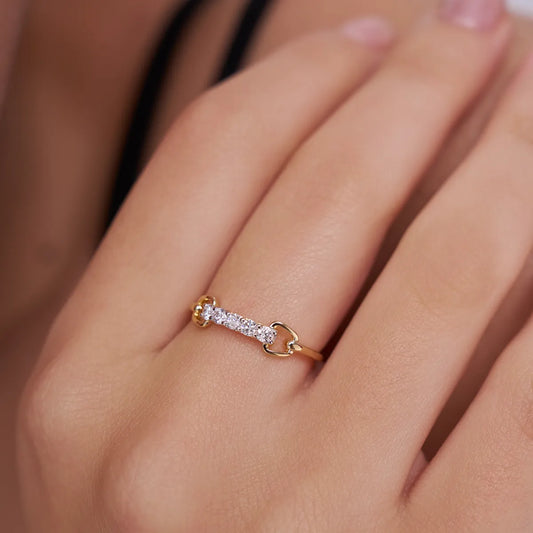 Diamond Chain Bar Ring