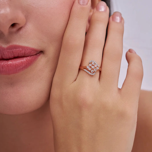 Whispering Petals Diamond Ring Timeless Elegance