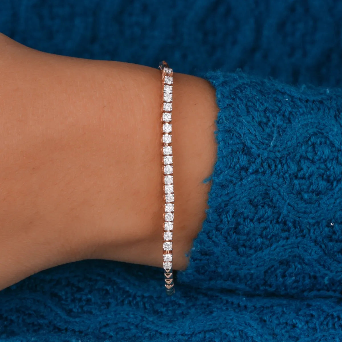 Tennis Lab Grown Diamond Gold Bracelet