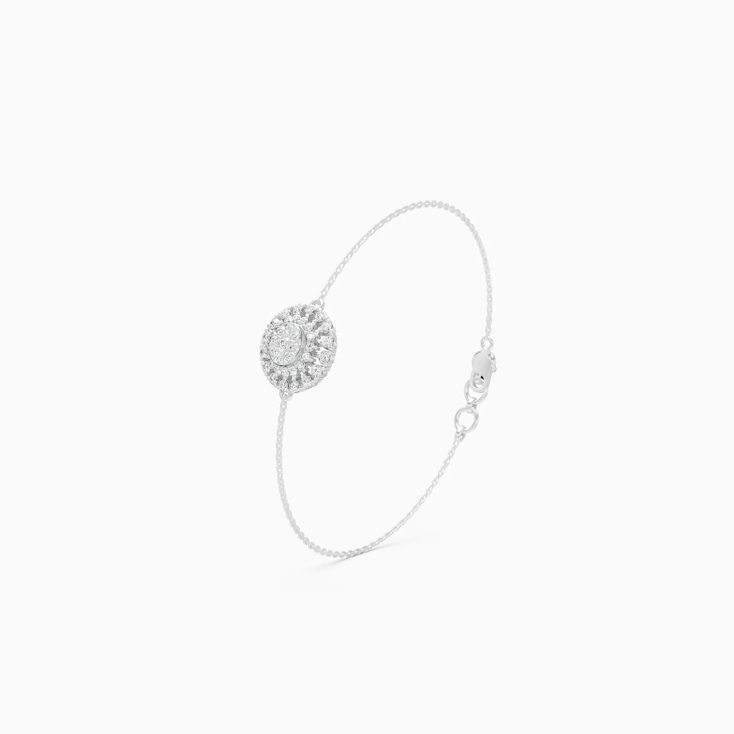 Cluster Lab Grown Diamond Halo Bracelet
