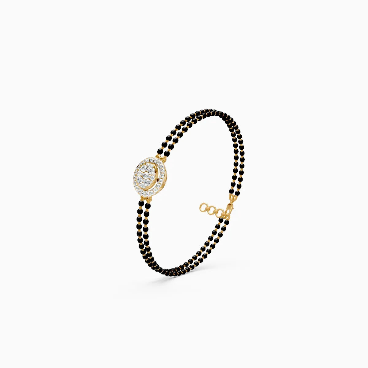 Circular Motif Lab Grown Diamond Mangalsutra Bracelet