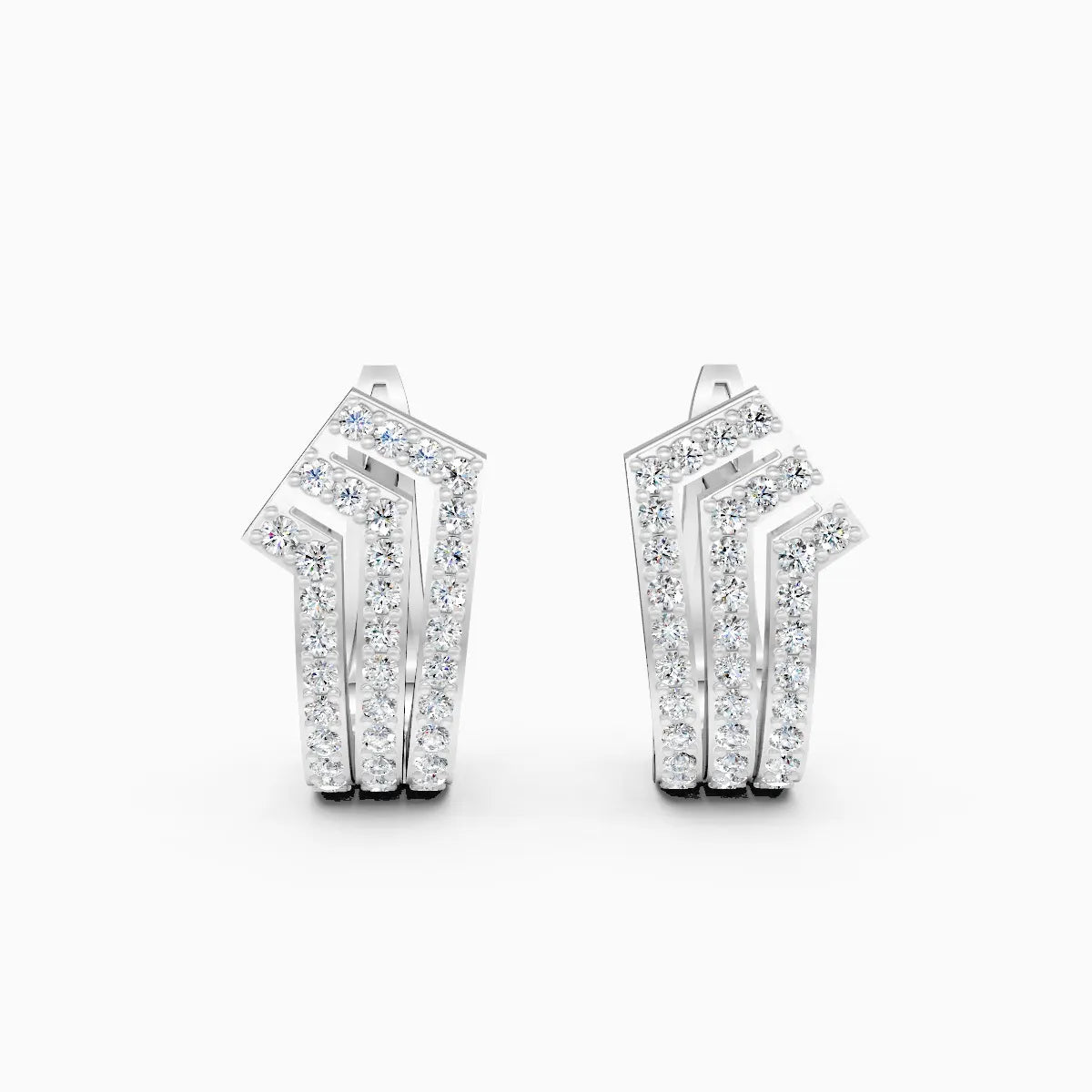 Geometric Multi Bar Lab Grown Diamond Earrings
