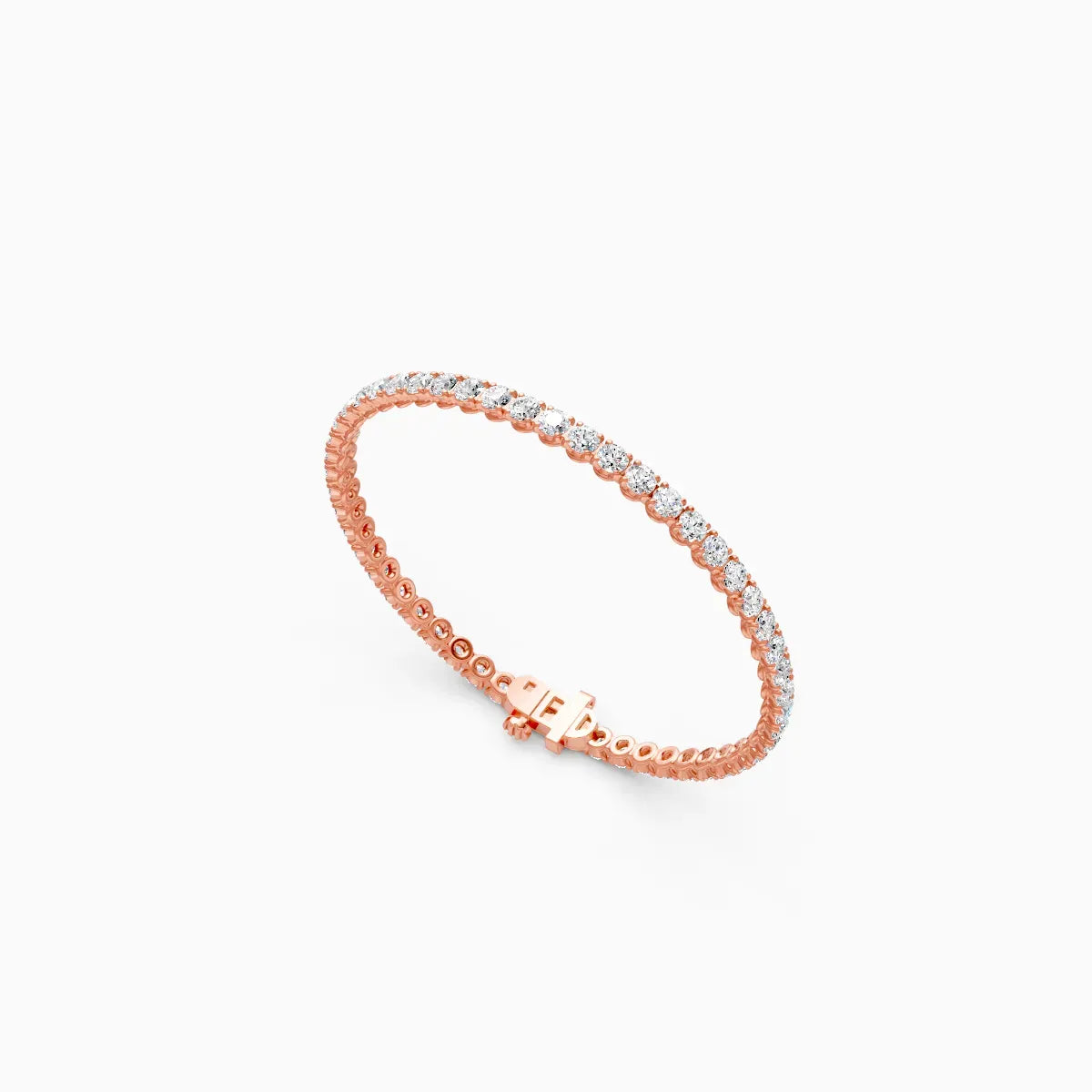 Round Full Eternity Diamond Tennis Bracelet