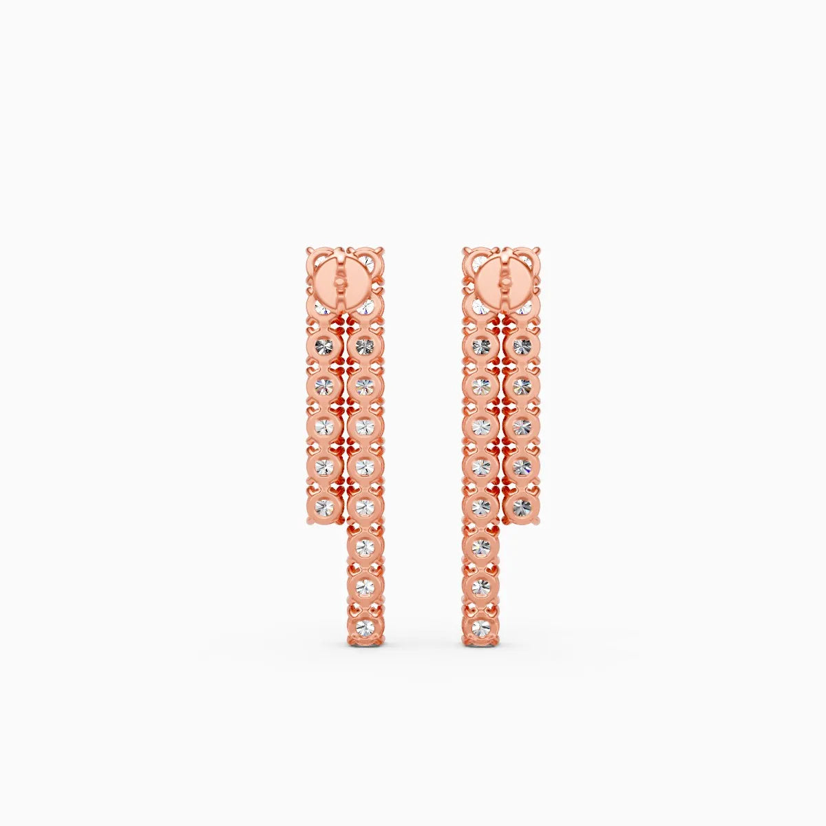 Brilliant Rows Statement Sparkle Line Earrings