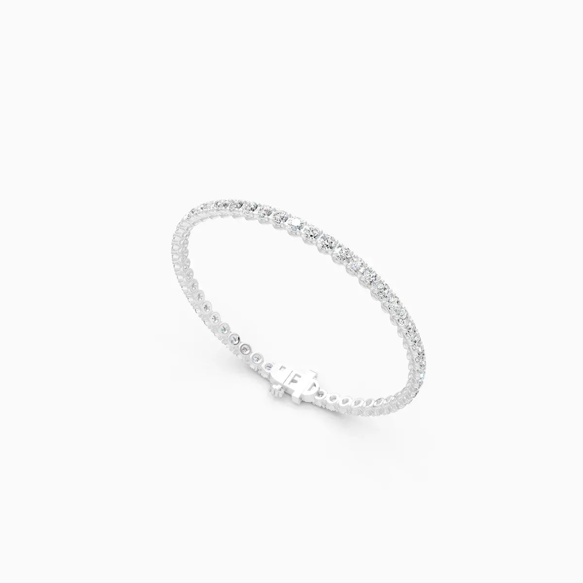 Round Full Eternity Diamond Tennis Bracelet