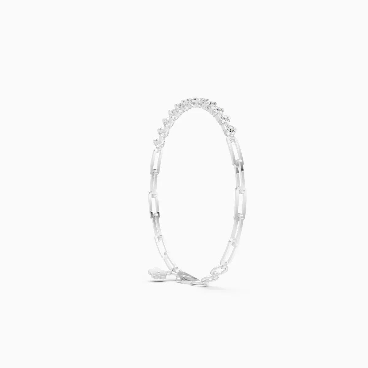 Round Light Weight Tennis Lab Grown Diamond Bracelet