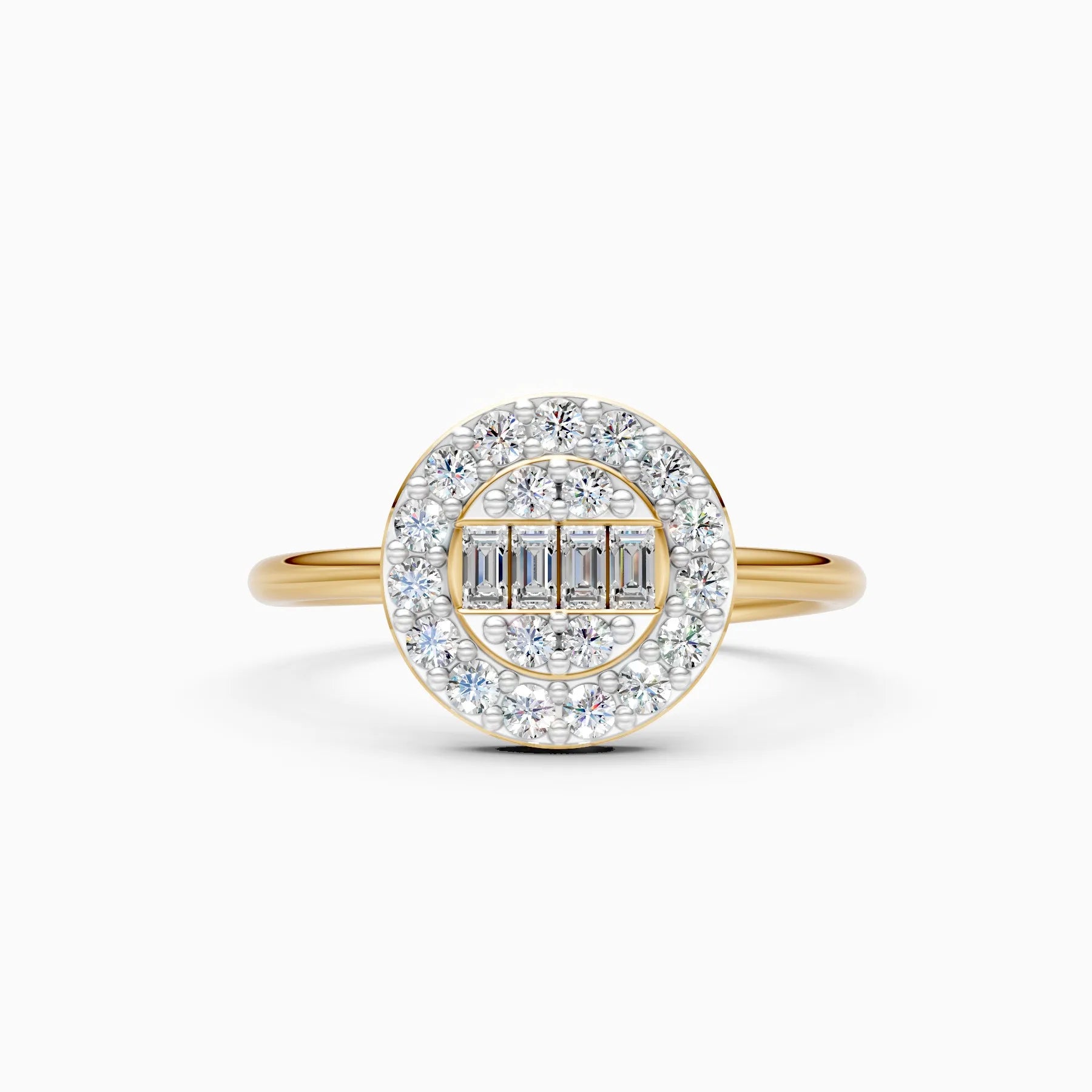Eternal Halo & Celeste Baguette Lab Grown Diamond Ring