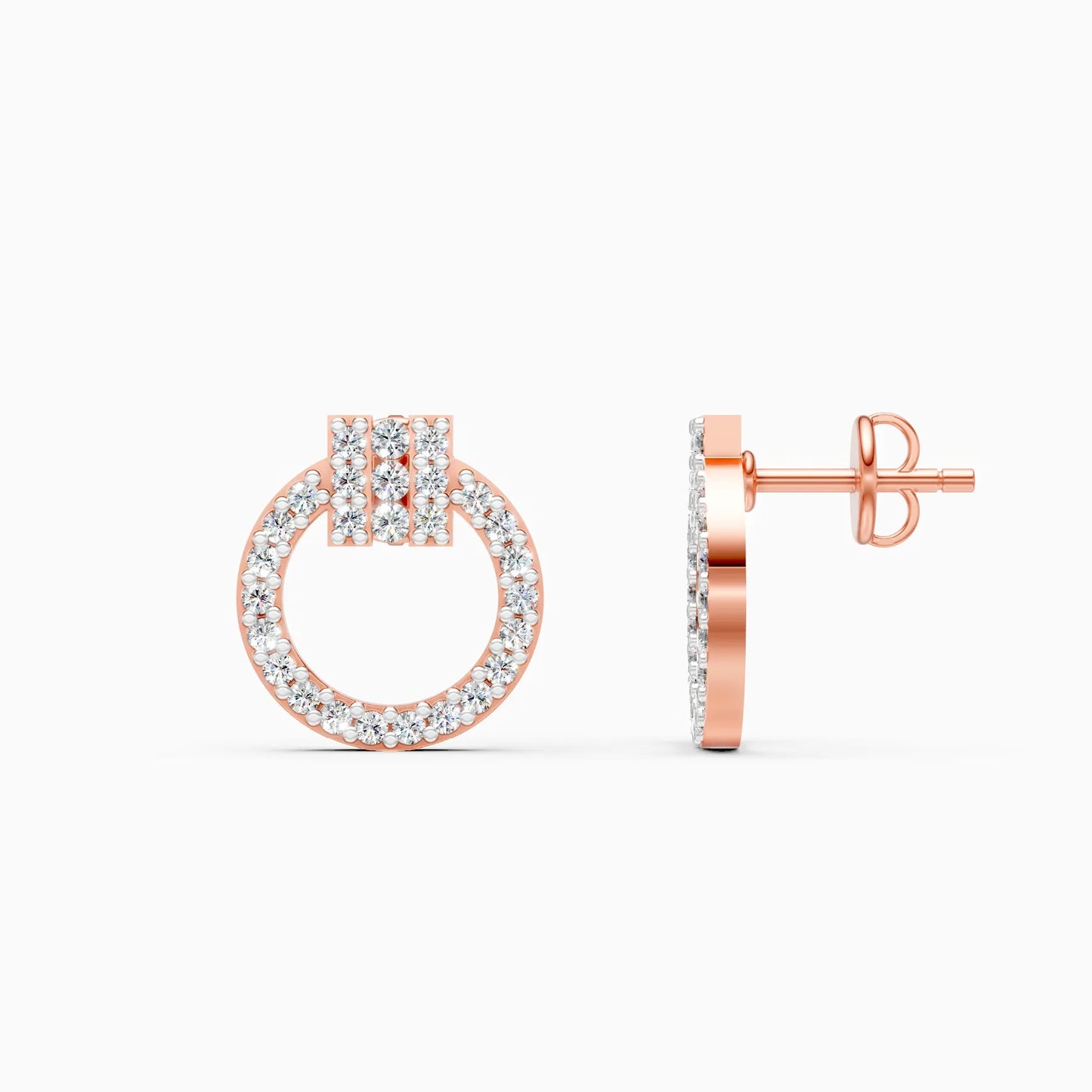 Celeste Circle Lab Grown Diamond Earrings