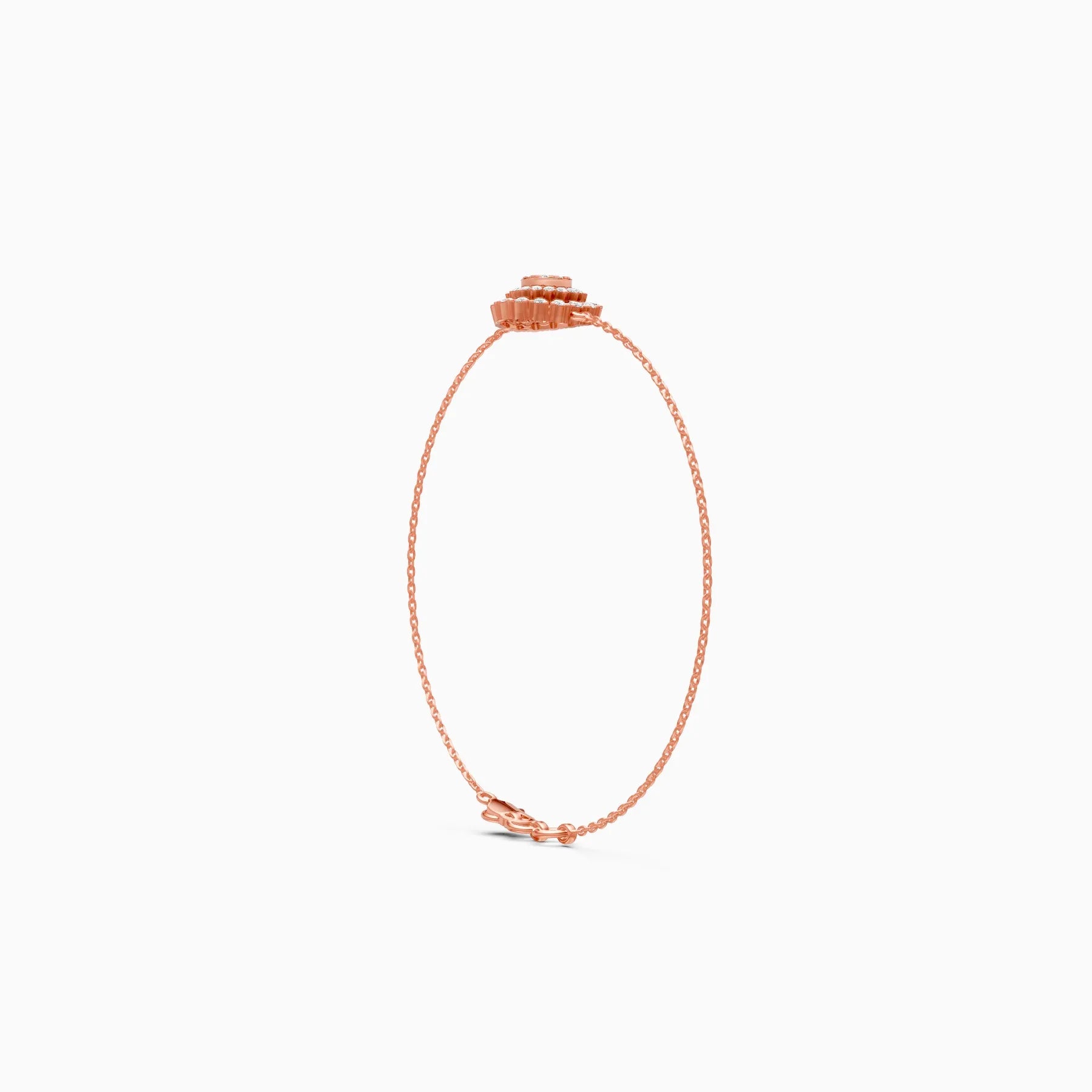 Cluster Lab Grown Diamond Halo Bracelet