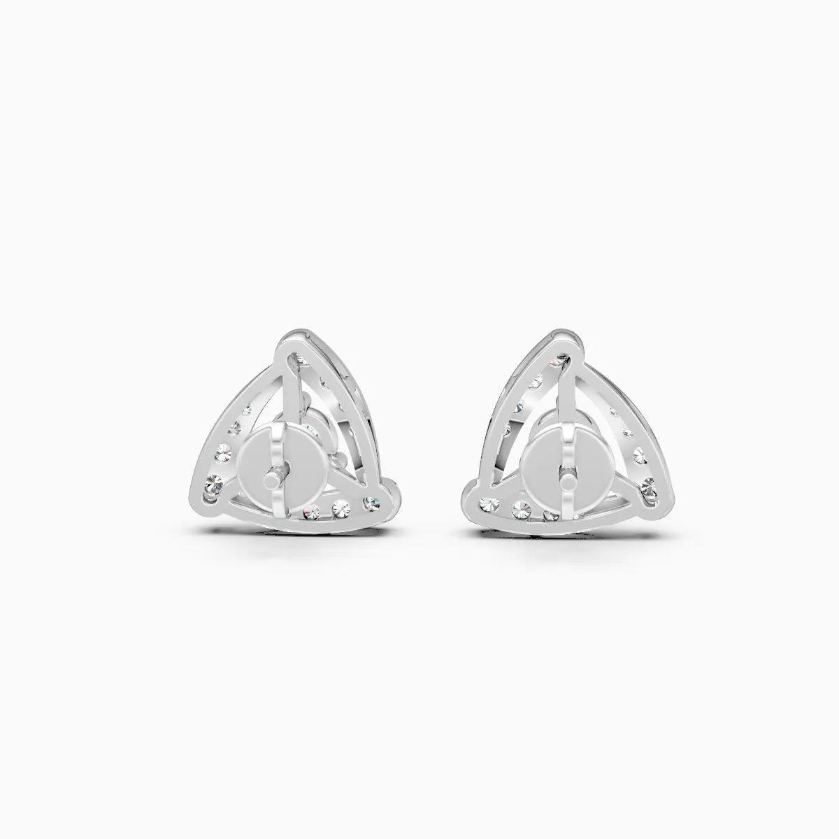 Unique Triangle Halo Lab Grown Diamond Studs