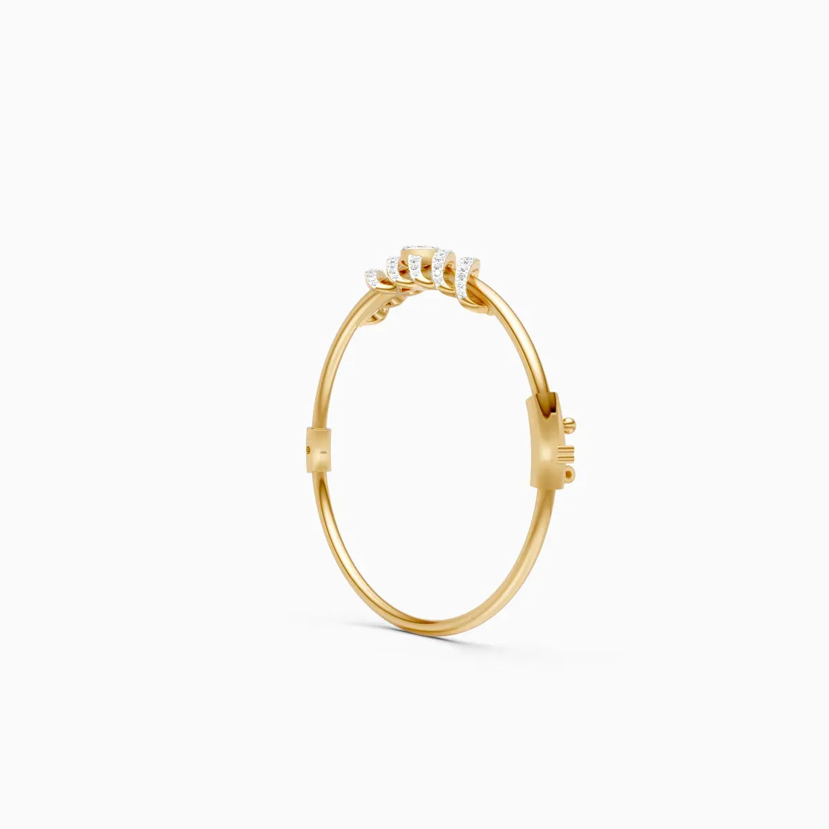 Glimmer Twisted  Diamond Kada Style Bracelet