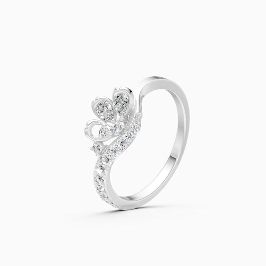 Heart Bloom Curve Ring