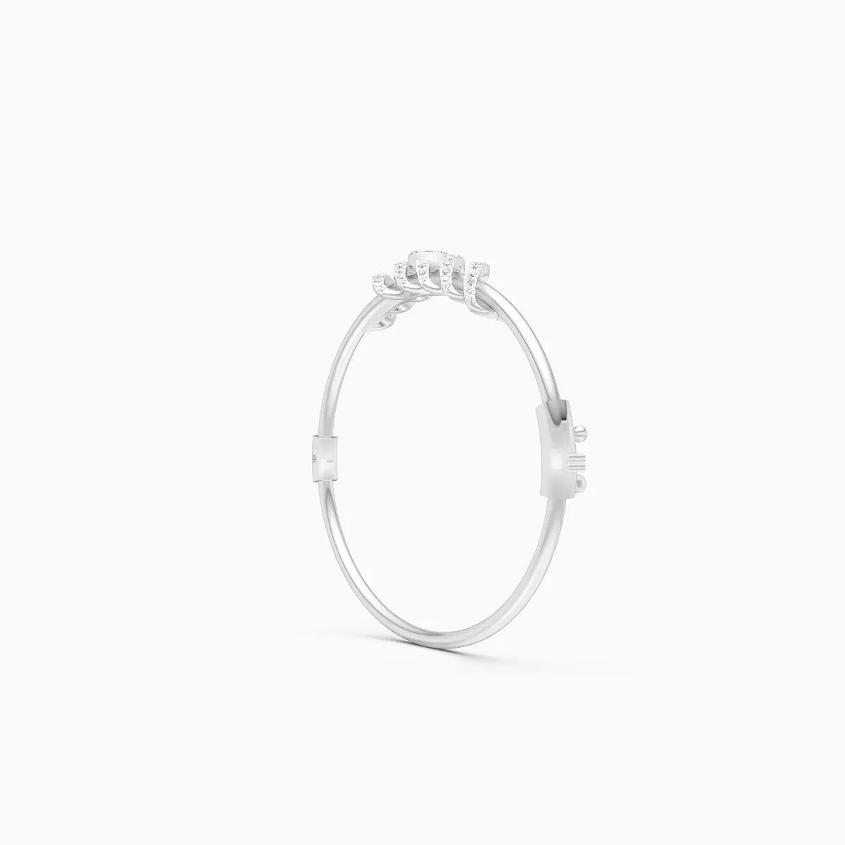 Glimmer Twisted  Diamond Kada Style Bracelet