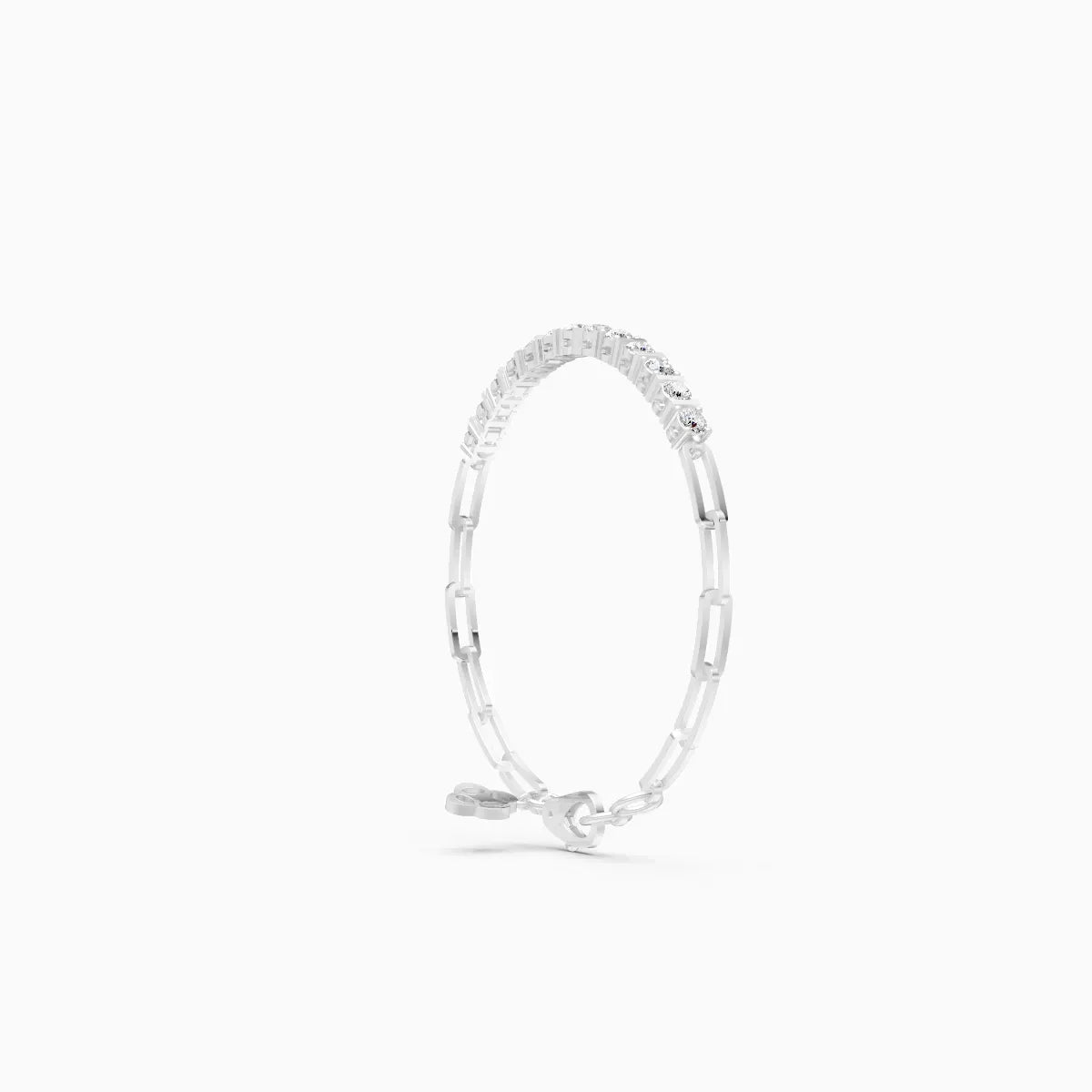 Round lab Diamond Gold Bracelet