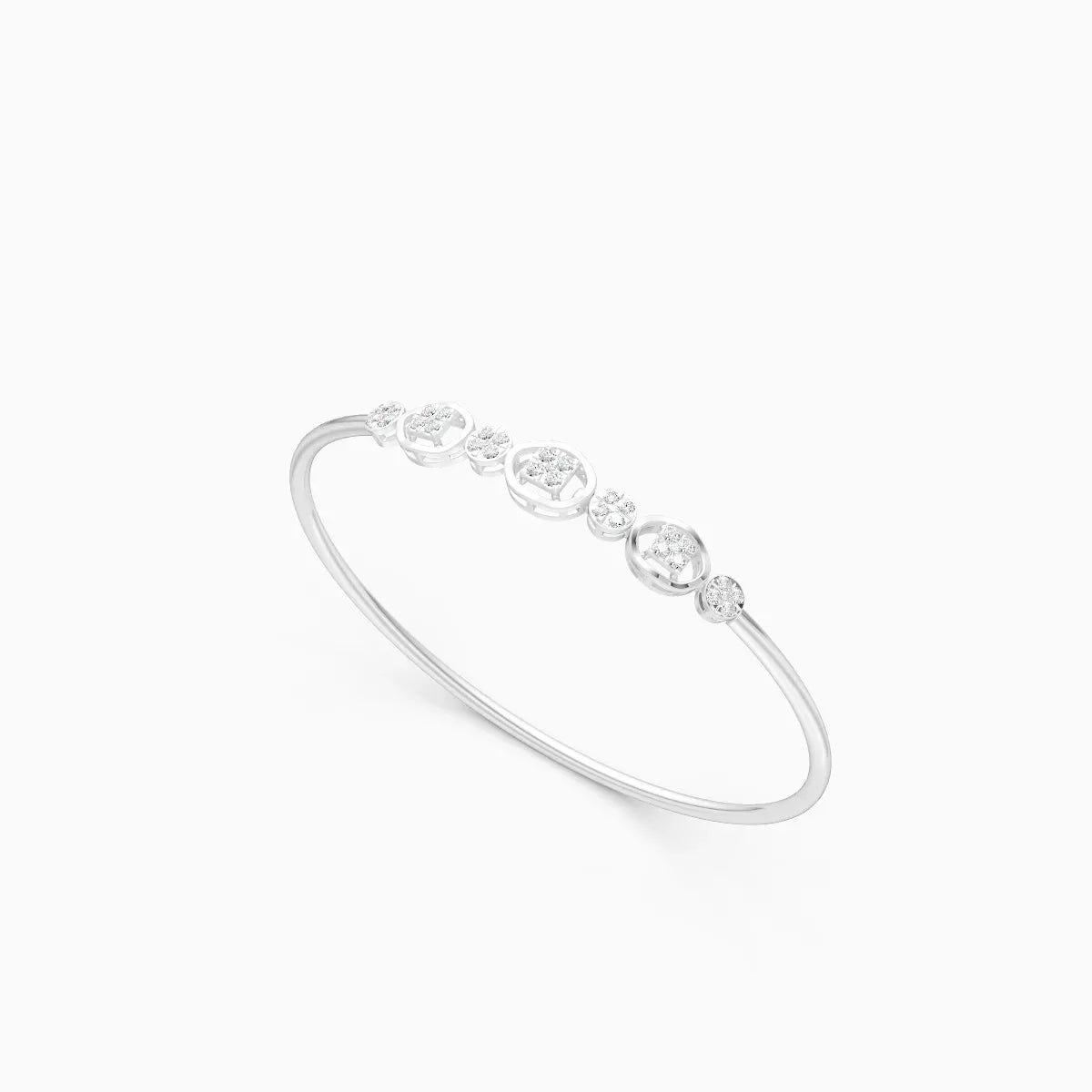 Delicate Triple Charm Diamond Bracelet