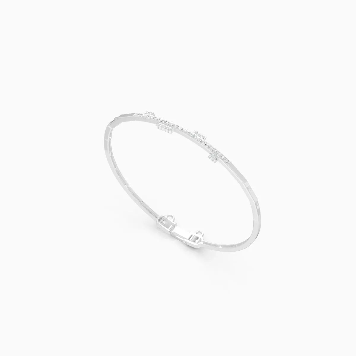 Single Line Light Weight Lab Grown Diamond Bracelet