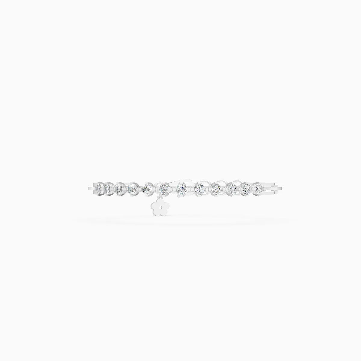 Round Light Weight Tennis Lab Grown Diamond Bracelet