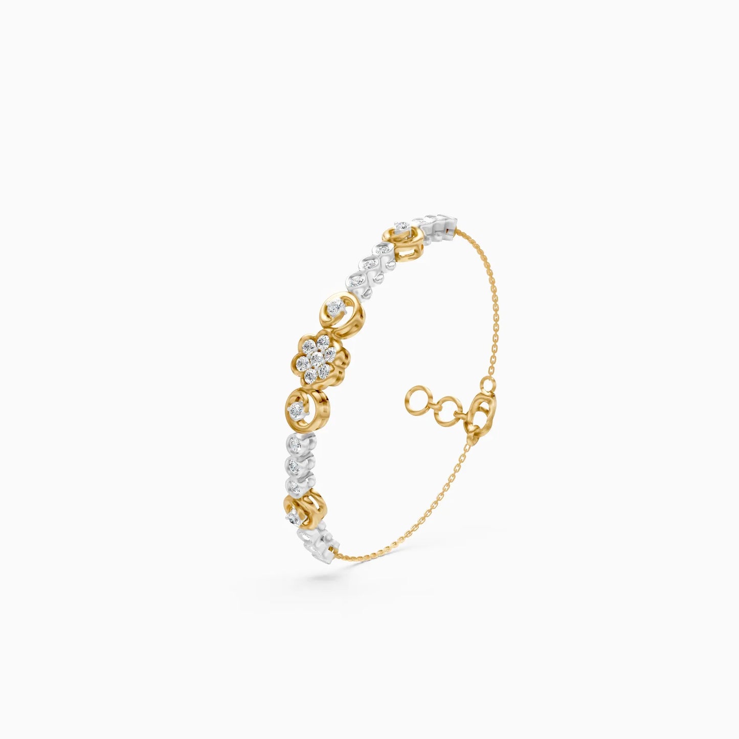 Cluster Flower Lab Grown Diamond Bracelet