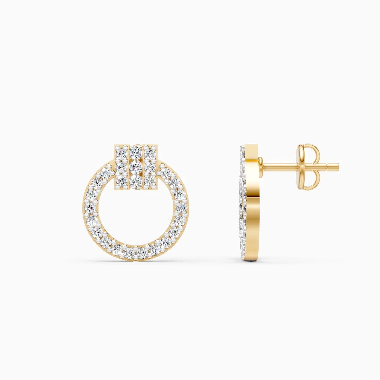 Celeste Circle Lab Grown Diamond Earrings