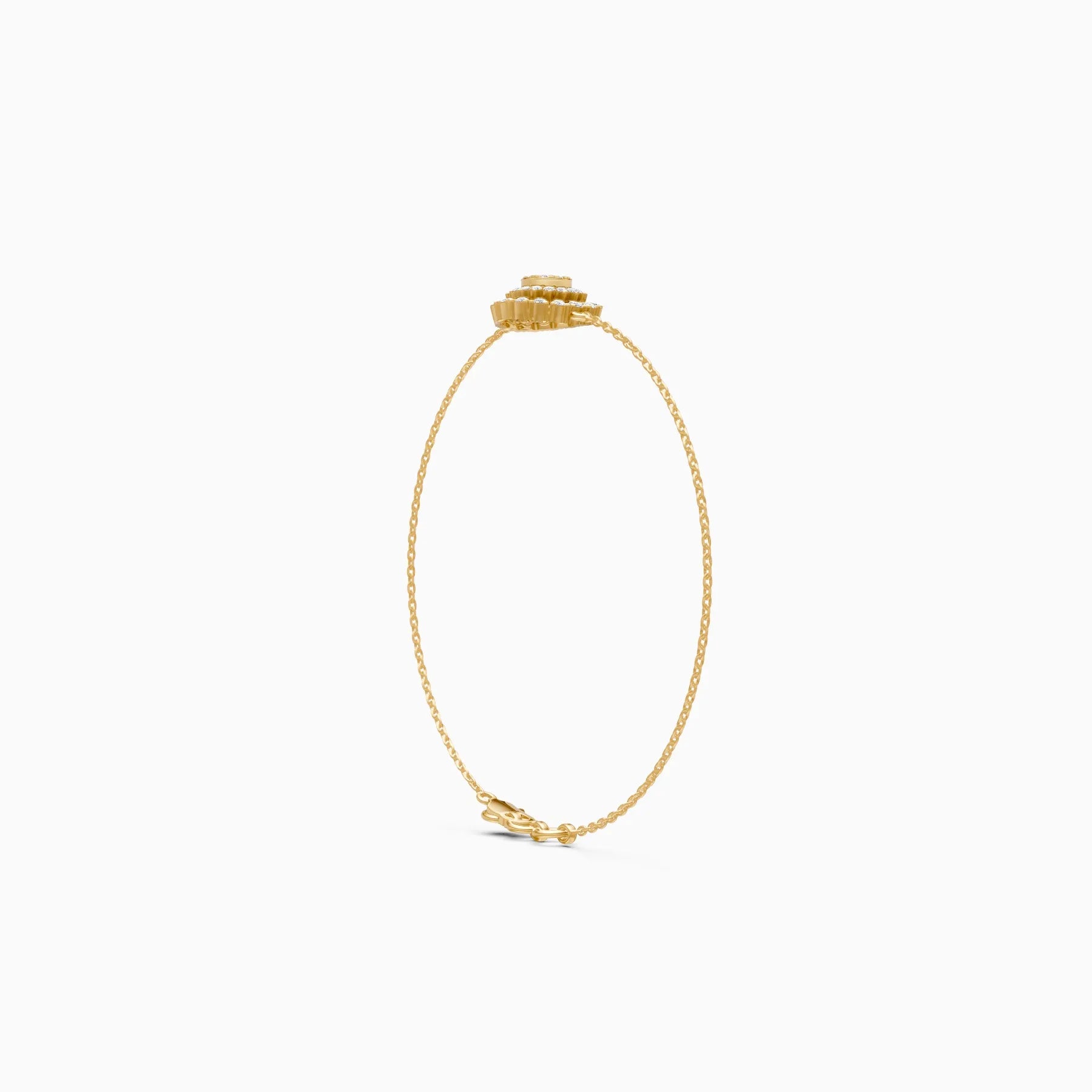 Cluster Lab Grown Diamond Halo Bracelet