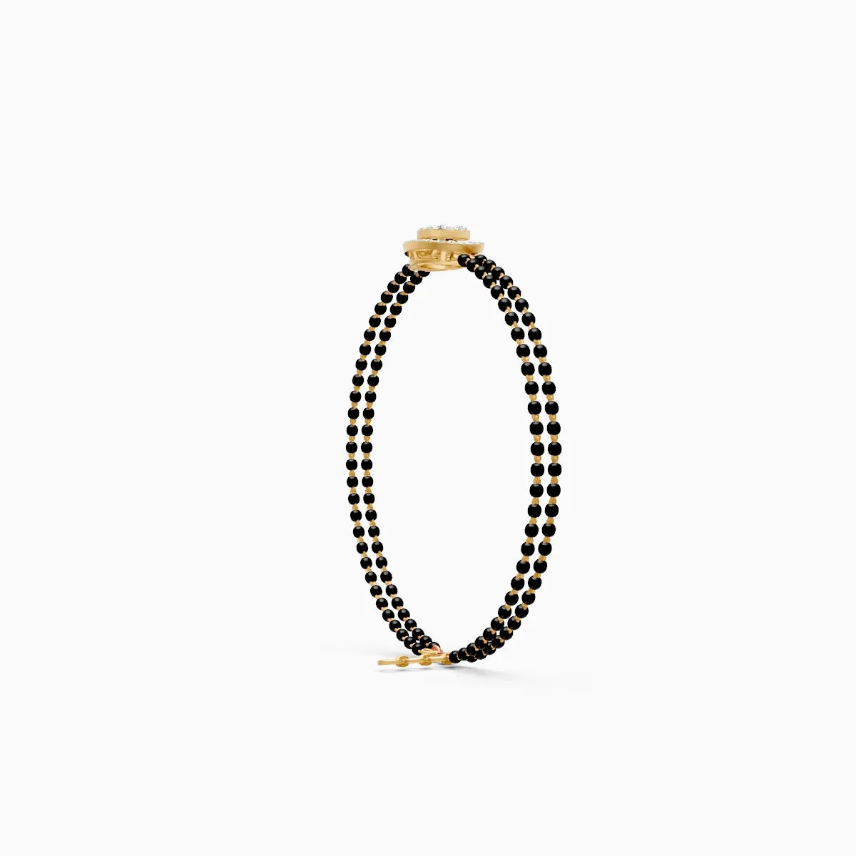 Circular Motif Lab Grown Diamond Mangalsutra Bracelet