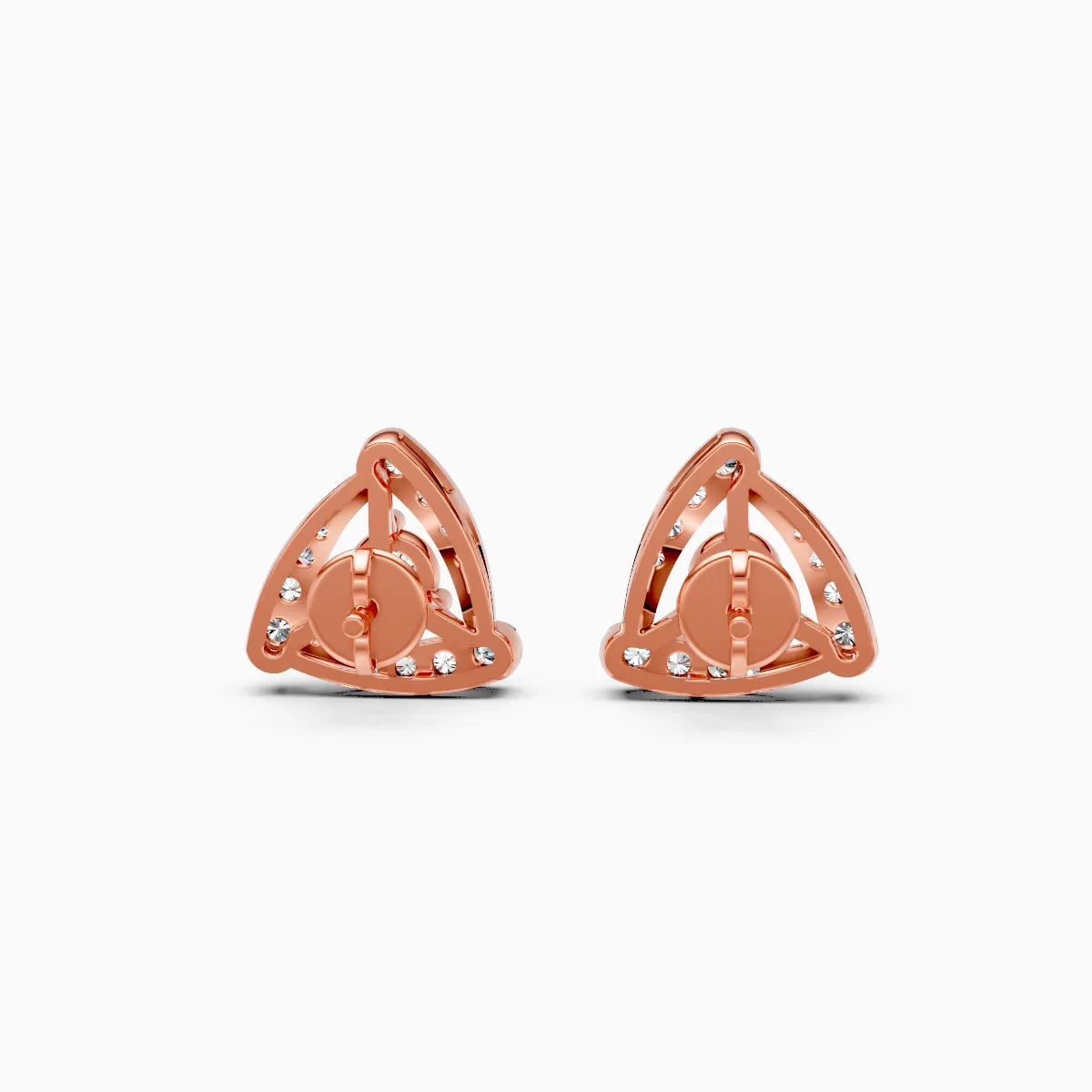 Unique Triangle Halo Lab Grown Diamond Studs