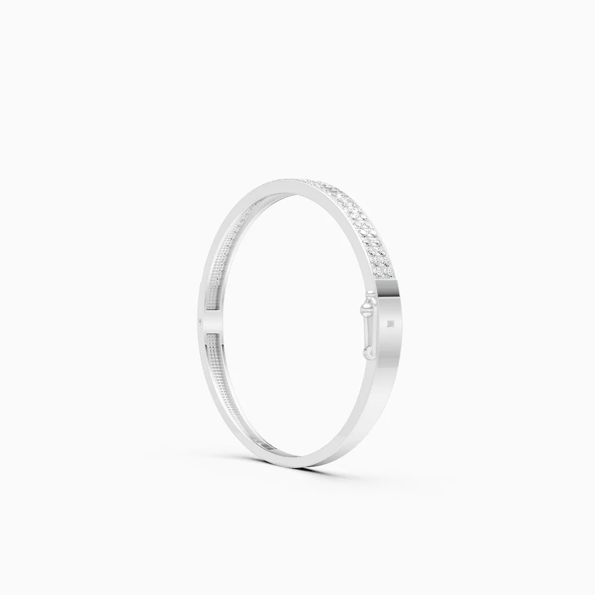 Eternity Two-Row Diamond Bangle