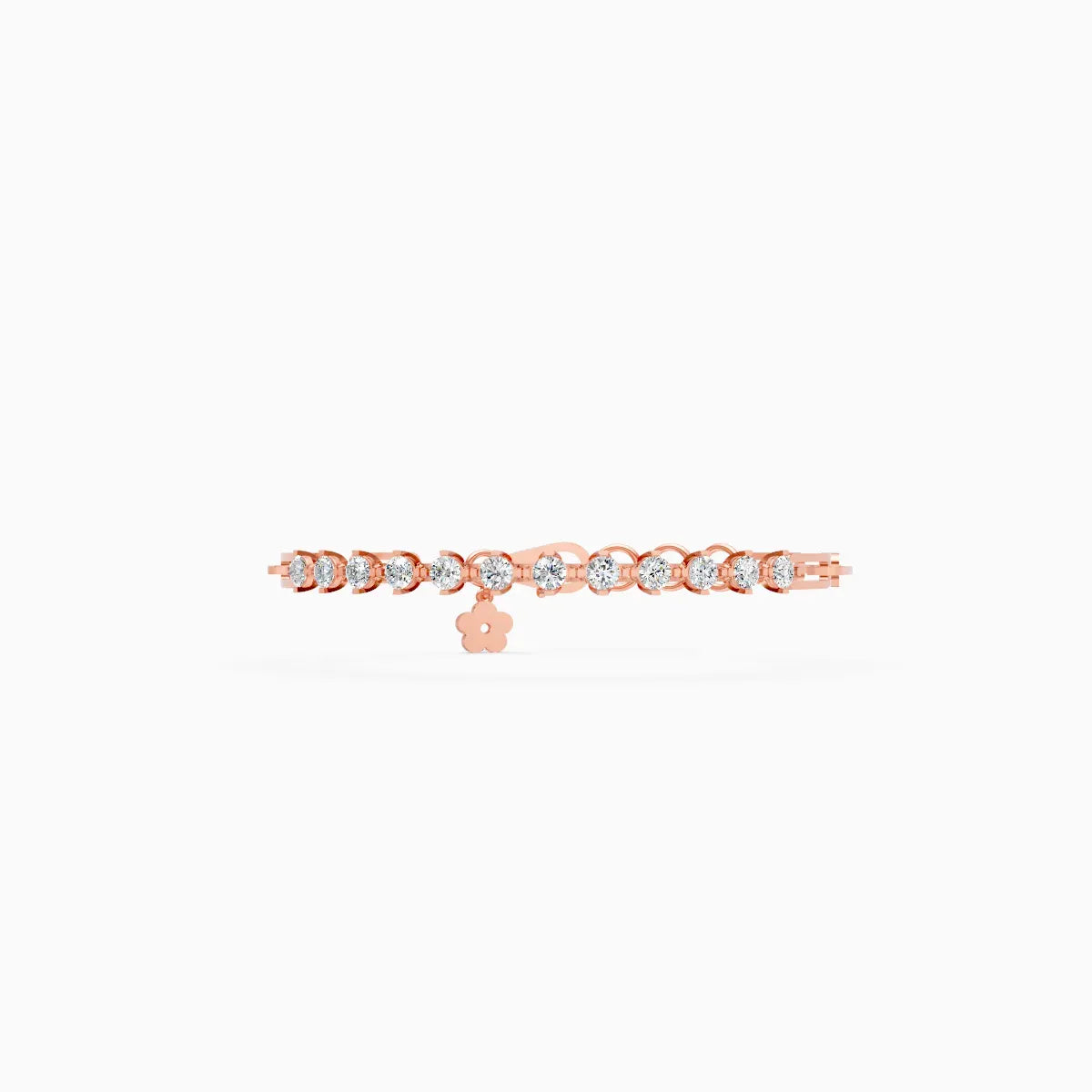 Round Light Weight Tennis Lab Grown Diamond Bracelet