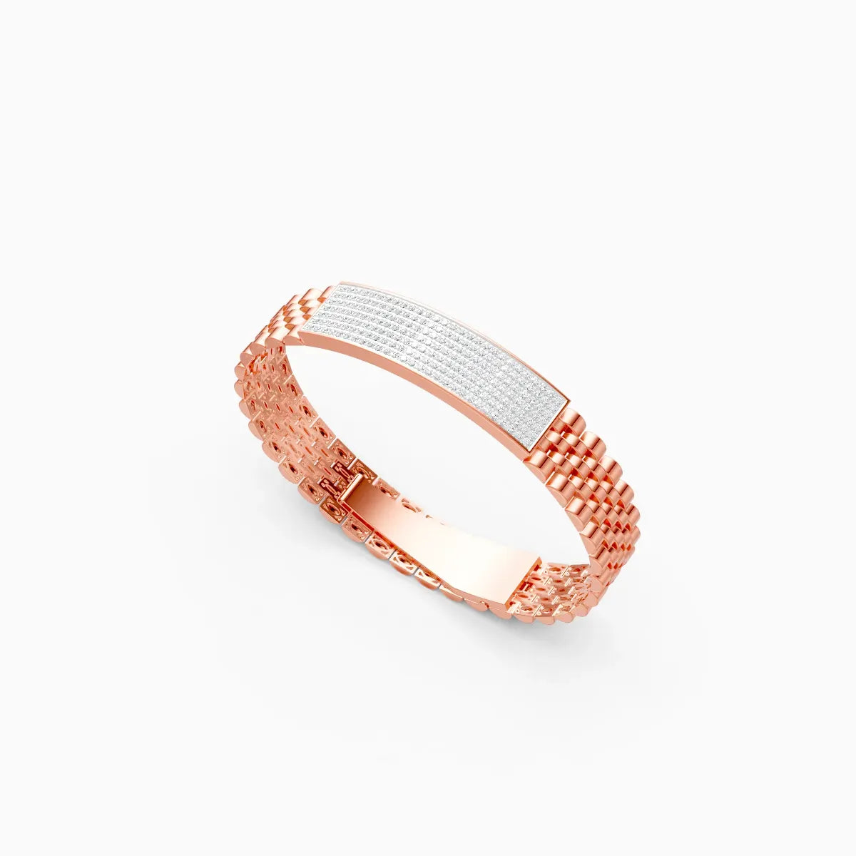 Luxurious Gold and Diamond Men's Bracelet