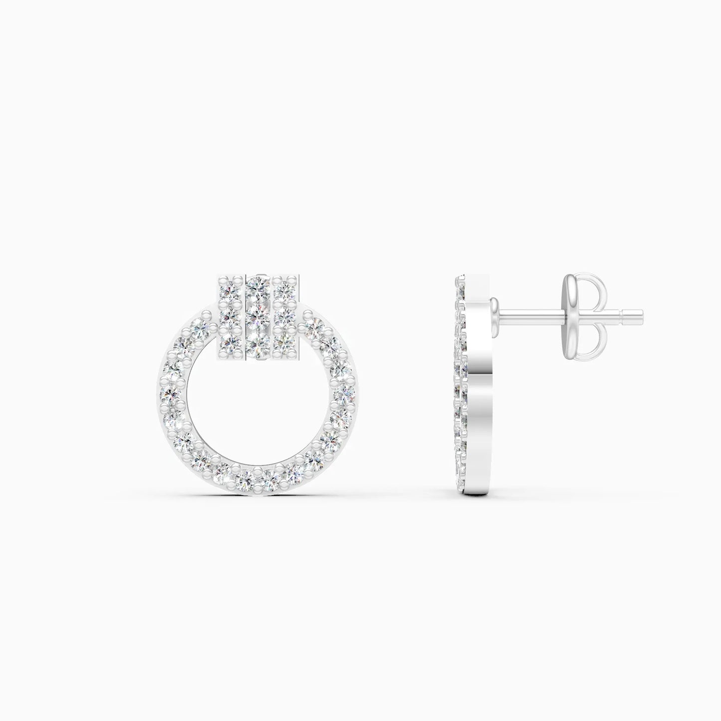 Celeste Circle Lab Grown Diamond Earrings