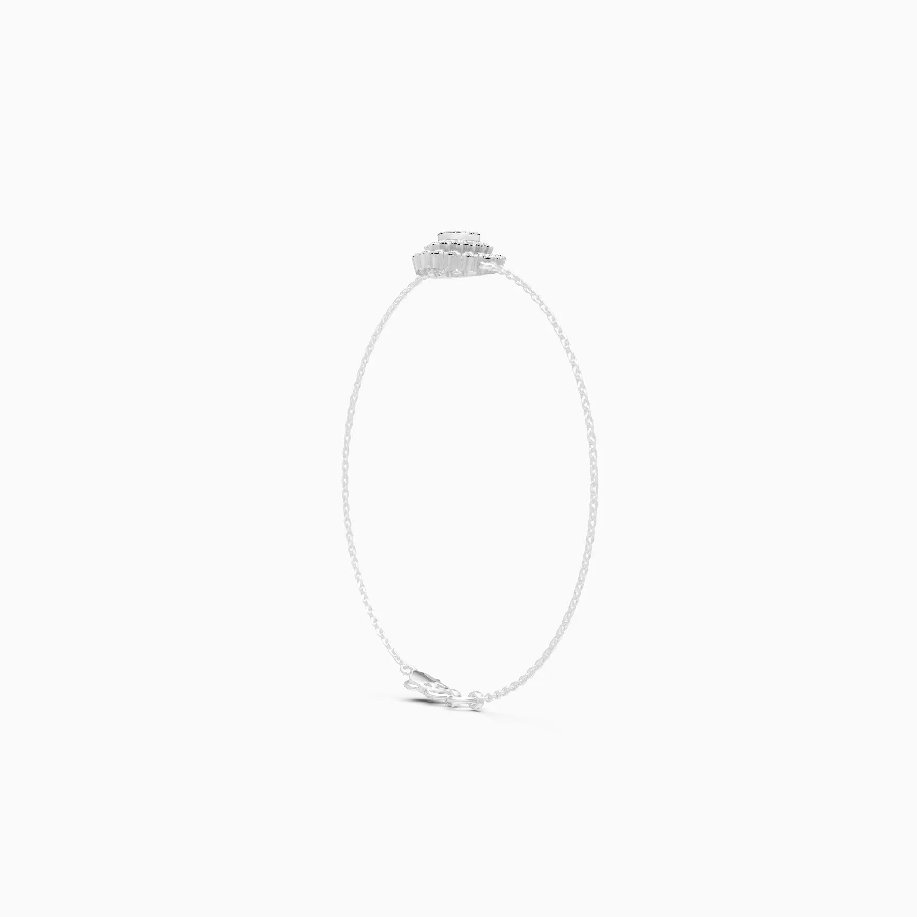 Cluster Lab Grown Diamond Halo Bracelet