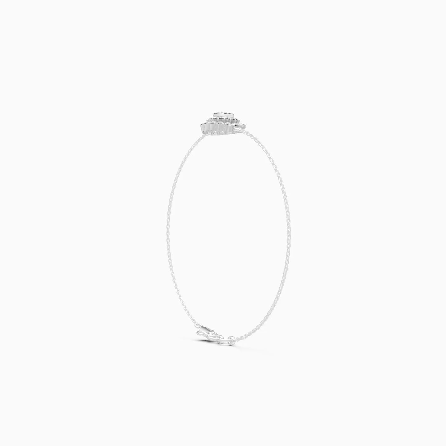 Cluster Lab Grown Diamond Halo Bracelet