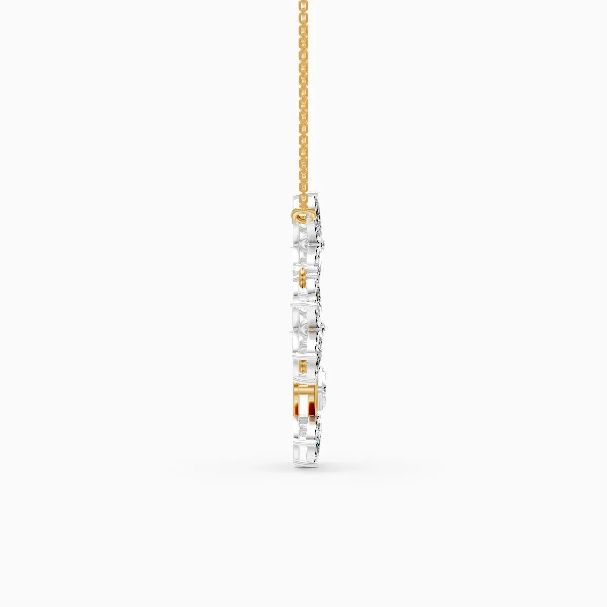Floral Marquise Lab Grown Diamond Necklace