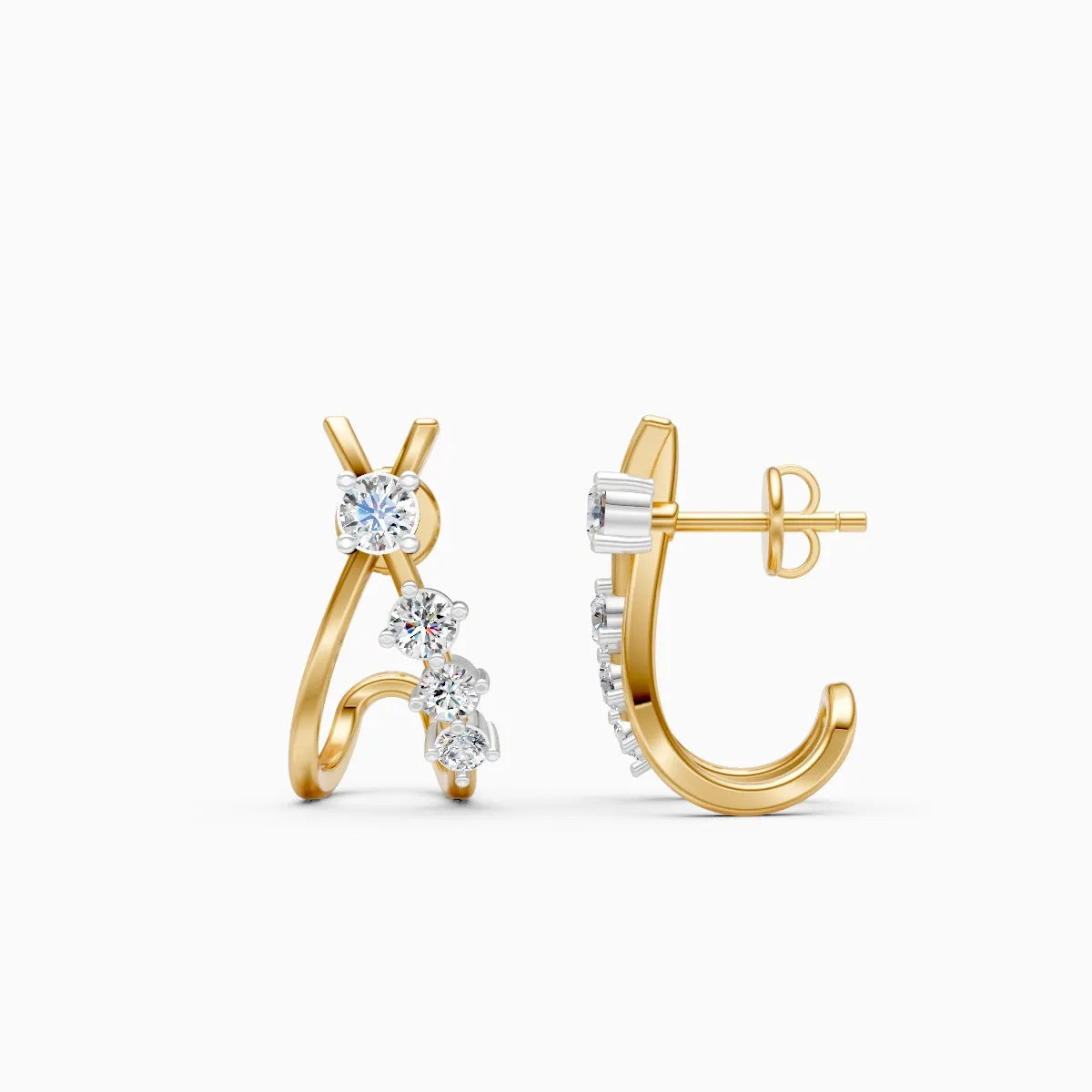 Grace Curve Lab Grown Diamond Earrings