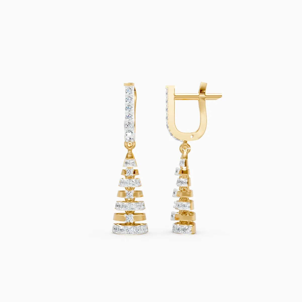 Tapered Elegance Drop Earrings Tiered to Perfection