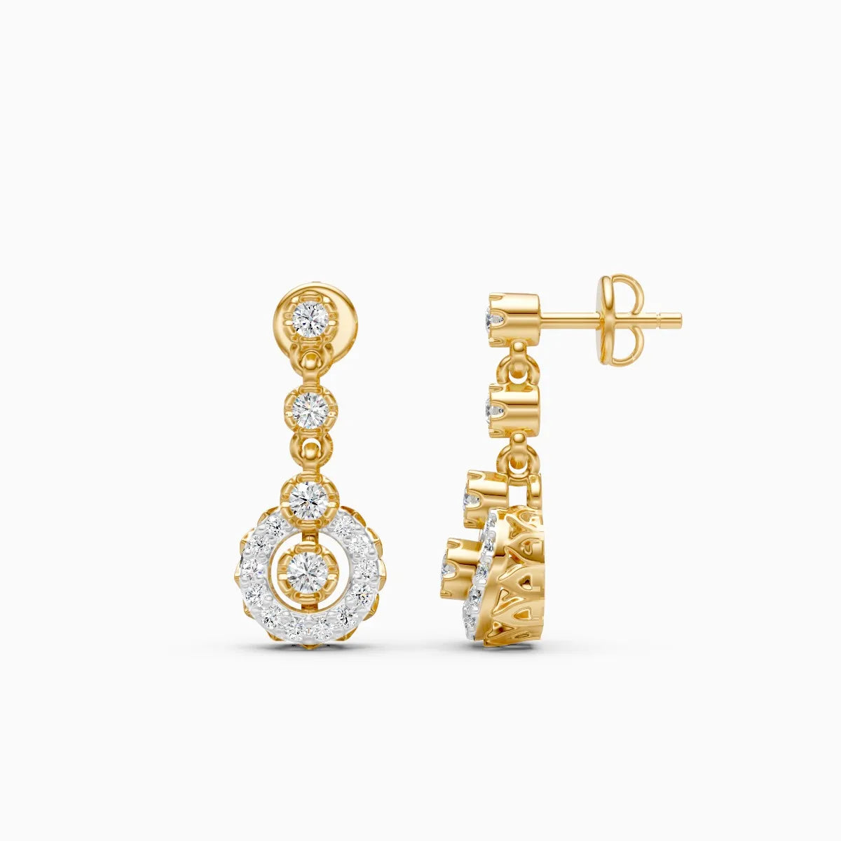 Halo Bloom Drop Earrings