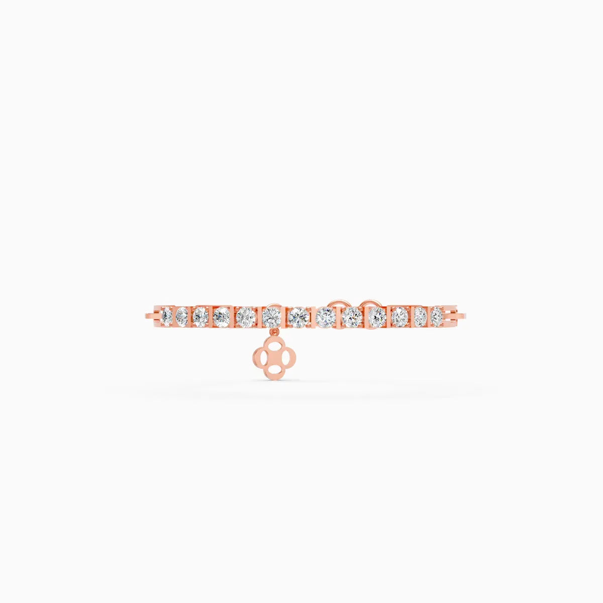 Round lab Diamond Gold Bracelet